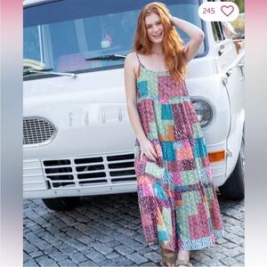 Natural Life Patchwork Maxi Dress size Large